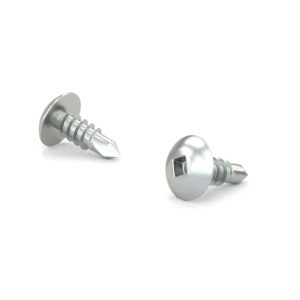 Zinc Plated Metal Screw, Truss Head, Square Drive, Self-Tapping Thread, Self-Drilling Point