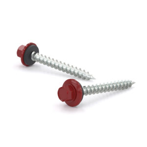 Colored Roof Metal Screw, Hex Head with Steel and Neoprene Washer, Self-Tapping Thread, Type A Point