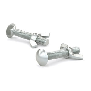 Carriage Bolt with Butterfly Nut, Pan Head