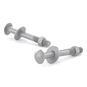 Carriage Bolt with Nut and Washer, Pan Head - Hot-Dip Galvanized Steel