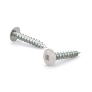 Metal Screw, White Truss Head, Square Drive, Self-Tapping Thread, Type A Point