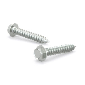 Zinc Plated Metal Screw, Hex Head with Washer, Self-tapping Thread, Type A point
