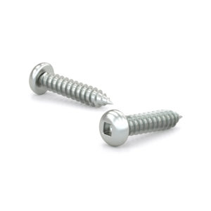 Rust Resistant Metal Screw, Pan Head, Square Drive, Self-Tapping Thread, Type A Point