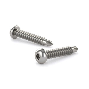 Stainless Steel Metal Screw, Pan Head, Square Drive, Self-Tapping Thread, Self-Drilling Point