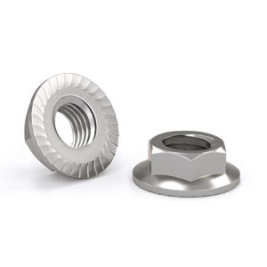 Hex Serrated Flange Nut - 18-8 Stainless Steel