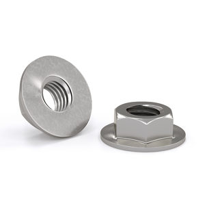 DIN 6923 Metric Hex Flange Nut - A2 Stainless Steel