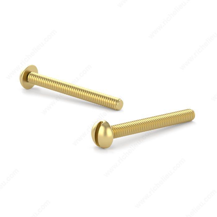 Brass Machine Screw, Slotted Round Head, 6-32 - Reliable Fasteners