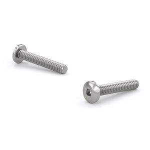 18-8 Stainless Steel Machine Screw, Pan Head, Square Drive, 10-24