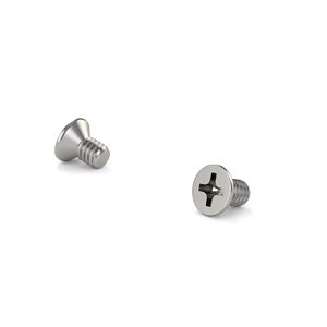A2 Stainless Steel Machine Screw, Flat Head, Phillips Drive, M2.5