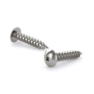 18-8 Stainless Steel Metal Screw, Truss head, Square Drive, Self-tapping thread, Type A point