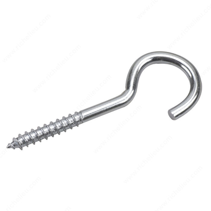 Square 'L' hook with wood screw thread T304 (A2) Stainless Steel