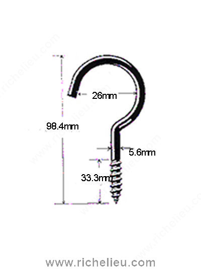 Hard-to-Find Fastener 014973312602S Hooks, 3/4, Piece-100 : :  Industrial & Scientific