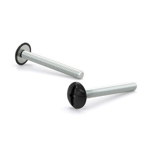 Zinc Plated Machine Screw, Large Truss Head, Combined Square Slot Drive, M4, Type B Point