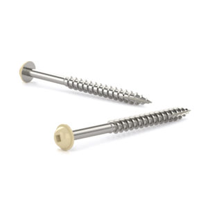 Wood Screw, Pan Washer Head, Square Drive, Coarse Thread, Type 17 Point