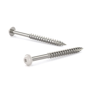 Wood Screw, Pan Washer Head, Square Drive, Coarse Thread, Type 17 Point